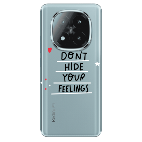 Xiaomi Redmi Note 14 Pro + 5g Dont Hide Your Feelings Transparent Silicone TPU Θήκη