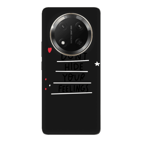 Honor Magic 7 Lite Dont Hide Your Feelings Black Colored Silicone TPU Θήκη