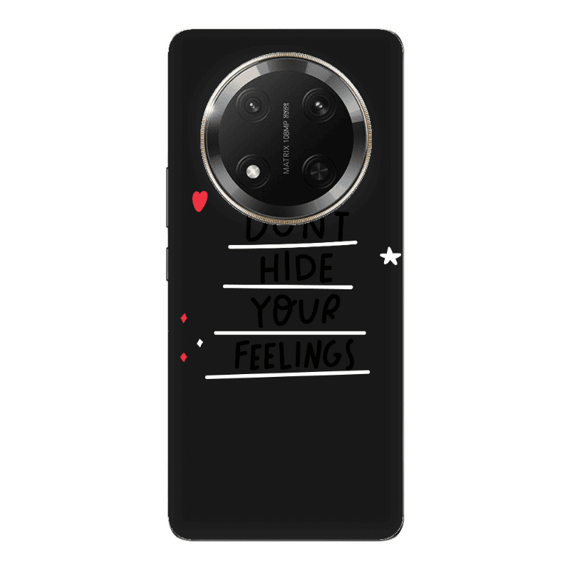 Honor Magic 7 Lite Dont Hide Your Feelings Black Colored Silicone TPU Θήκη
