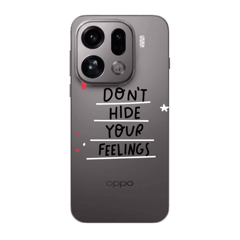 Oppo Find X9 Pro Dont Hide Your Feelings Transparent Silicone TPU Θήκη