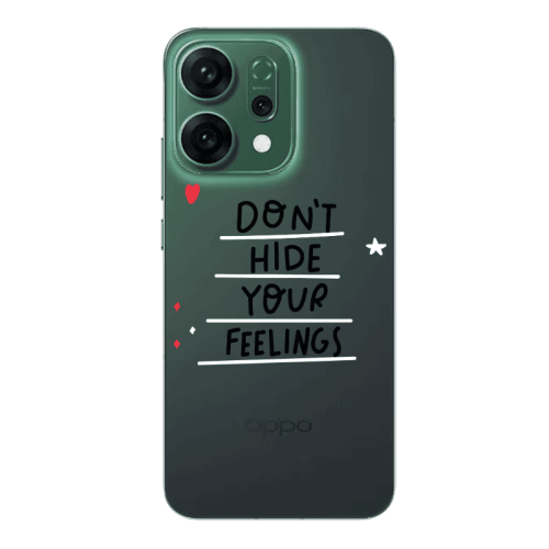 Oppo RENO 14 Dont Hide Your Feelings Transparent Silicone TPU Θήκη