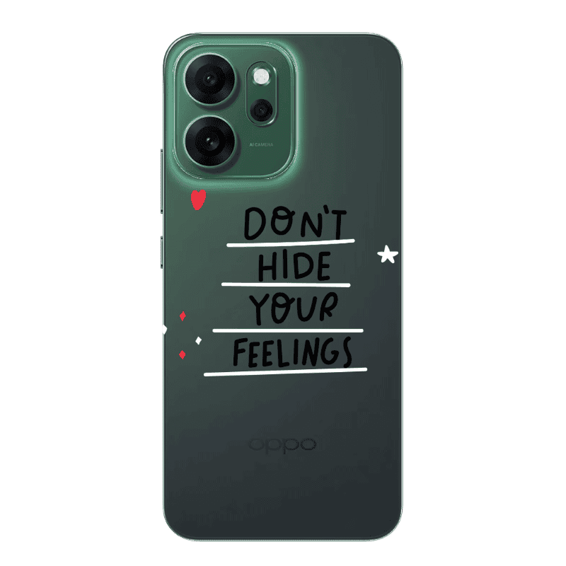 Oppo 14 F Dont Hide Your Feelings Transparent Silicone TPU Θήκη