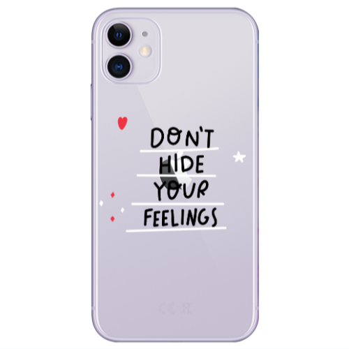Apple iPhone 11  Dont Hide Your Feelings Transparent Silicone TPU Θήκη