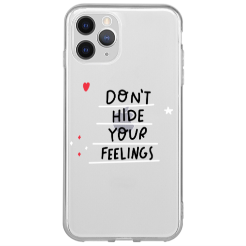 Apple iPhone 11 Pro Dont Hide Your Feelings Transparent Silicone TPU Θήκη