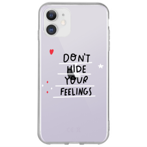 Apple iPhone 12 Dont Hide Your Feelings Transparent Silicone TPU Θήκη