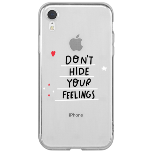 Apple iPhone Xr Dont Hide Your Feelings Transparent Silicone TPU Θήκη