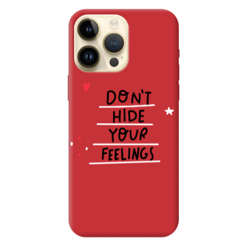 Apple iPhone 13 Pro Max Dont Hide Your Feelings Red Colored Silicone TPU Θήκη