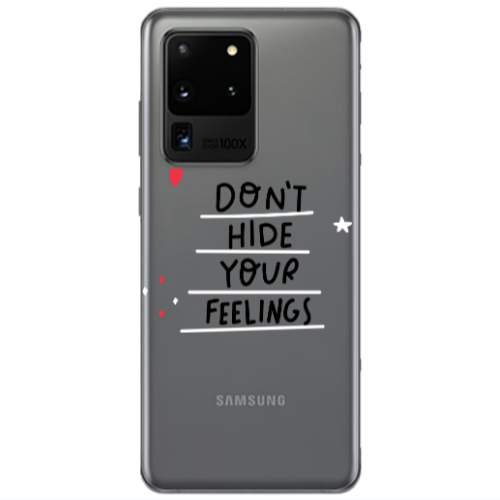 Samsung S20 Ultra Dont Hide Your Feelings Transparent Silicone TPU Θήκη