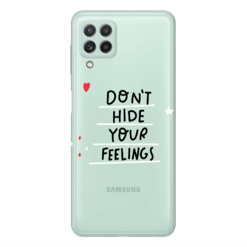 Samsung A22 4G Dont Hide Your Feelings Transparent Silicone TPU Θήκη