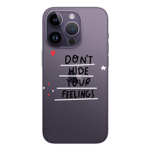 Apple iPhone 14 Pro Max Dont Hide Your Feelings Transparent Silicone TPU Θήκη
