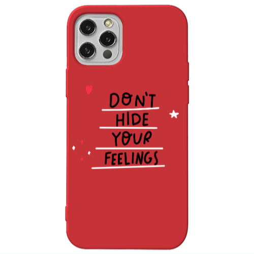 Apple iPhone 13 Pro Dont Hide Your Feelings Red Colored Silicone TPU Θήκη