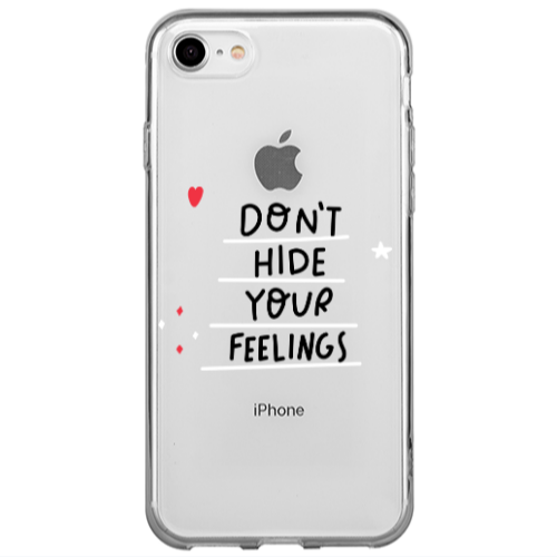 Apple iPhone 7 Dont Hide Your Feelings Transparent Silicone TPU Θήκη