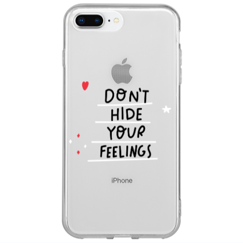 Apple iPhone 7 Plus Dont Hide Your Feelings Transparent Silicone TPU Θήκη