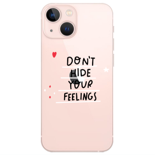 Apple iPhone 13 Mini Dont Hide Your Feelings Transparent Silicone TPU Θήκη