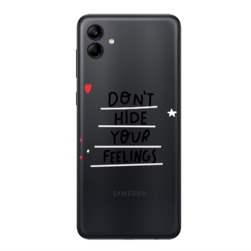 Samsung A04 Dont Hide Your Feelings Transparent Silicone TPU Θήκη