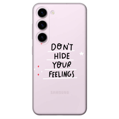 Samsung S23 Plus Dont Hide Your Feelings Transparent Silicone TPU Θήκη