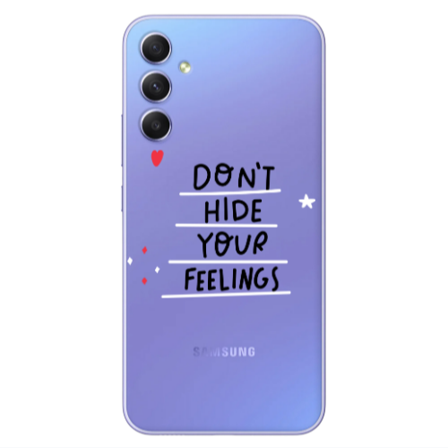 Samsung A34 Dont Hide Your Feelings Transparent Silicone TPU Θήκη