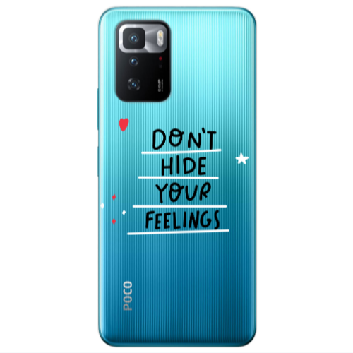 Xiaomi Poco X3 GT Dont Hide Your Feelings Transparent Silicone TPU Θήκη