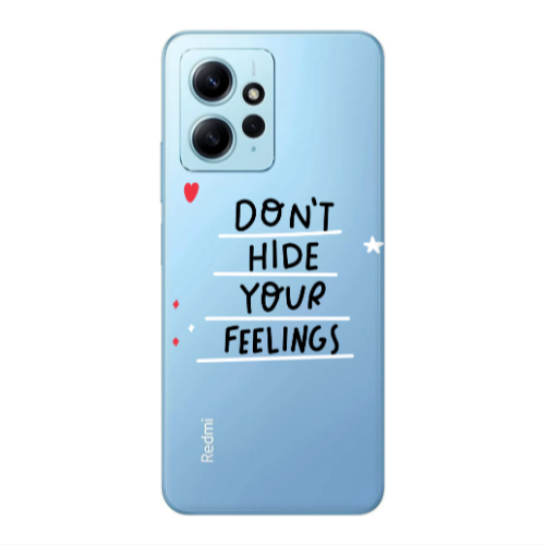 Xiaomi Redmi Note 12 4G Dont Hide Your Feelings Transparent Silicone TPU Θήκη