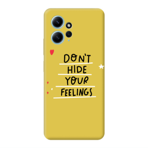 Xiaomi Redmi Note 12 4G Dont Hide Your Feelings Yellow Colored Silicone TPU Θήκη