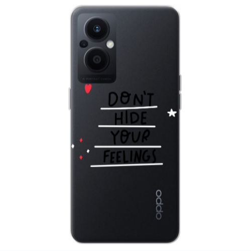 Oppo Reno 7 Lite Dont Hide Your Feelings Transparent Silicone TPU Θήκη
