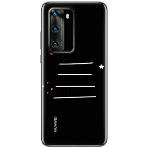 Huawei P40 Dont Hide Your Feelings Transparent Silicone TPU Θήκη