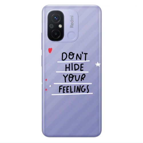 Xiaomi Redmi 12C Dont Hide Your Feelings Transparent Silicone TPU Θήκη
