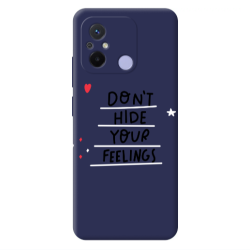 Xiaomi Redmi 12C Dont Hide Your Feelings Dark blue Colored Silicone TPU Θήκη