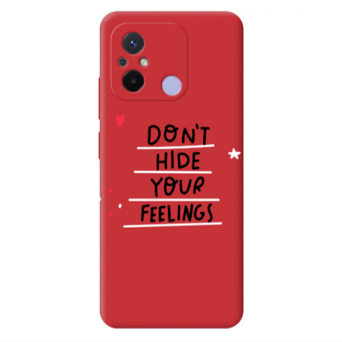 Xiaomi Redmi 12C Dont Hide Your Feelings Red Colored Silicone TPU Θήκη