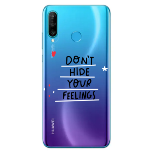Huawei P30 Lite Dont Hide Your Feelings Transparent Silicone TPU Θήκη