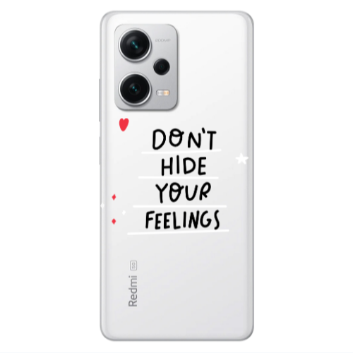 Xiaomi Redmi Note 12 5G Dont Hide Your Feelings Transparent Silicone TPU Θήκη