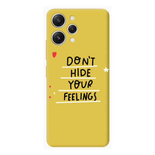 Xiaomi Redmi 12 Dont Hide Your Feelings Yellow Colored Silicone TPU Θήκη