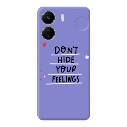 Xiaomi Redmi 13C Dont Hide Your Feelings Purple Colored Silicone TPU Θήκη