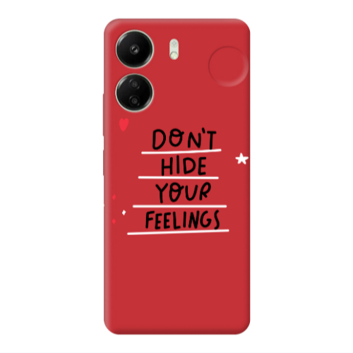 Xiaomi Redmi 13C Dont Hide Your Feelings Red Colored Silicone TPU Θήκη