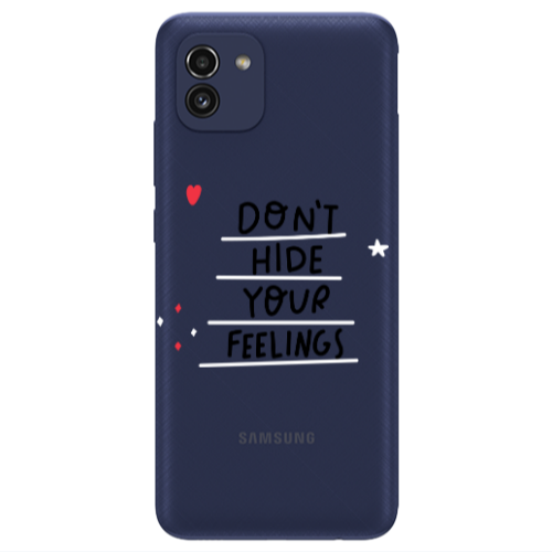 Samsung A03 Dont Hide Your Feelings Transparent Silicone TPU Θήκη