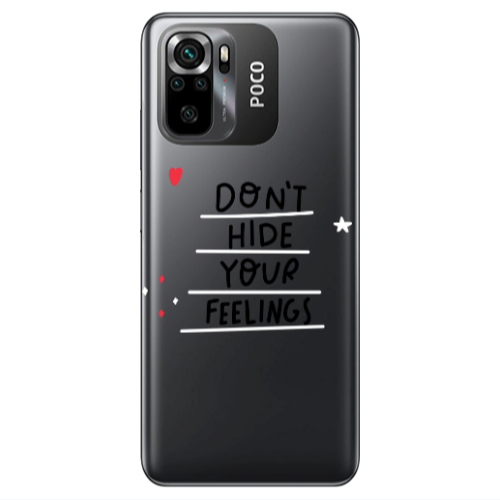 Xiaomi Poco M5 s Dont Hide Your Feelings Transparent Silicone TPU Θήκη