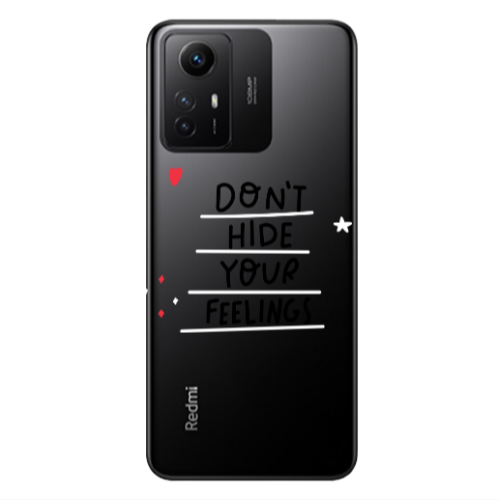 Xiaomi Redmi Note 12s Dont Hide Your Feelings Transparent Silicone TPU Θήκη
