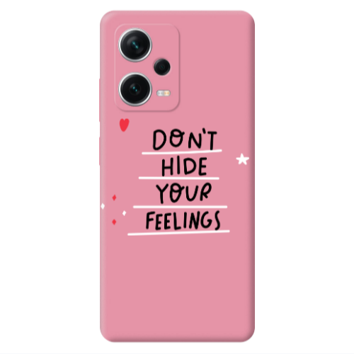 Xiaomi Poco X5 Dont Hide Your Feelings Pink Colored Silicone TPU Θήκη