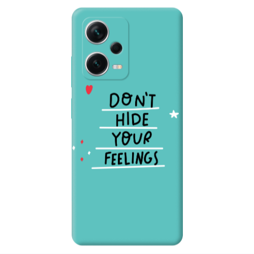 Xiaomi Poco X5 Dont Hide Your Feelings Turquoise Colored Silicone TPU Θήκη