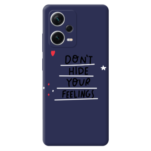 Xiaomi Poco X5 Dont Hide Your Feelings Dark blue Colored Silicone TPU Θήκη