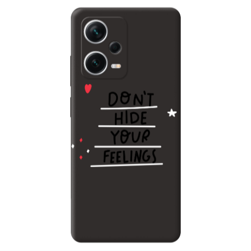 Xiaomi Poco X5 Dont Hide Your Feelings Black Colored Silicone TPU Θήκη