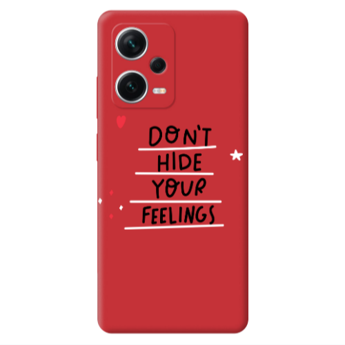 Xiaomi Poco X5 Dont Hide Your Feelings Red Colored Silicone TPU Θήκη