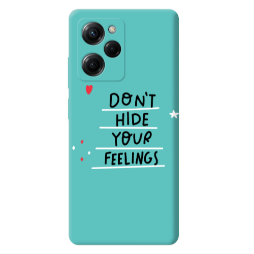 Xiaomi Poco X5 Pro Dont Hide Your Feelings Turquoise Colored Silicone TPU Θήκη