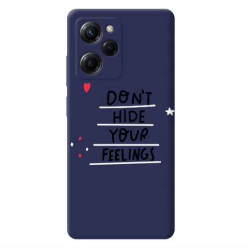 Xiaomi Poco X5 Pro Dont Hide Your Feelings Dark blue Colored Silicone TPU Θήκη
