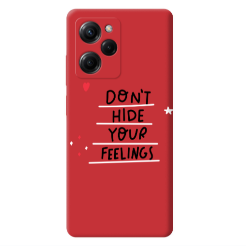 Xiaomi Poco X5 Pro Dont Hide Your Feelings Red Colored Silicone TPU Θήκη