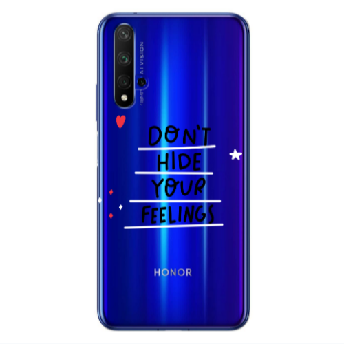 Huawei Nova 5 T Dont Hide Your Feelings Transparent Silicone TPU Θήκη