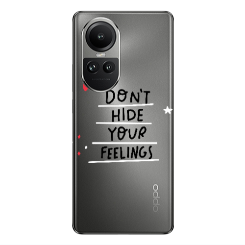 Oppo Reno10 5G Dont Hide Your Feelings Transparent Silicone TPU Θήκη