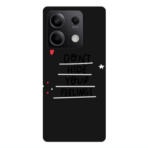 Xiaomi Redmi Note 13 5G Dont Hide Your Feelings Black Colored Silicone TPU Θήκη