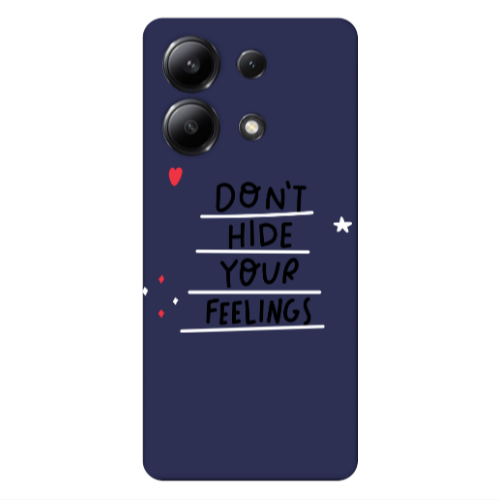Xiaomi Redmi Note 13 4G Dont Hide Your Feelings Dark blue Colored Silicone TPU Θήκη