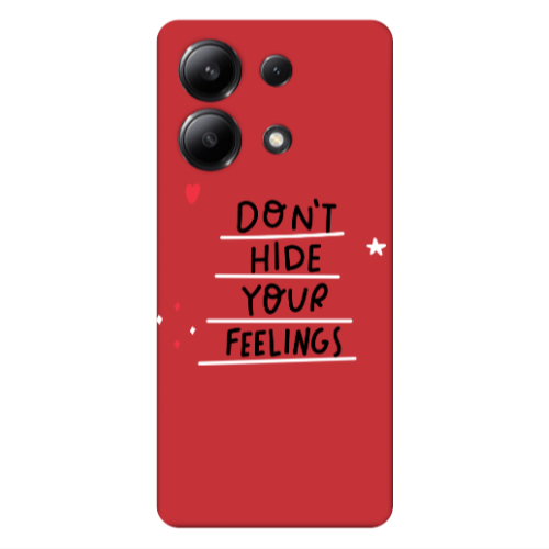 Xiaomi Redmi Note 13 4G Dont Hide Your Feelings Red Colored Silicone TPU Θήκη